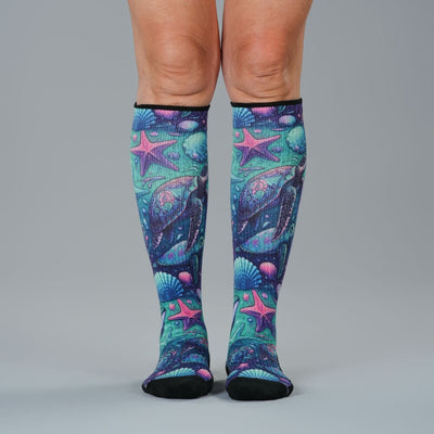 Iridescent Sealife Compression Socks