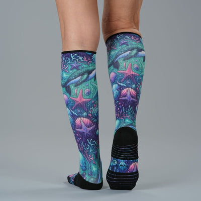 Iridescent Sealife Compression Socks