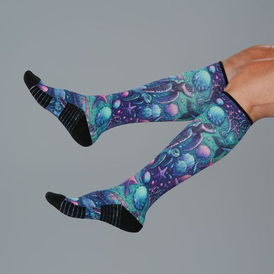 Iridescent Sealife Compression Socks