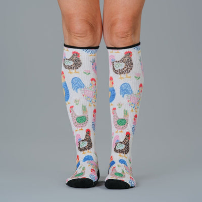 Rooster Razzle Compression Socks