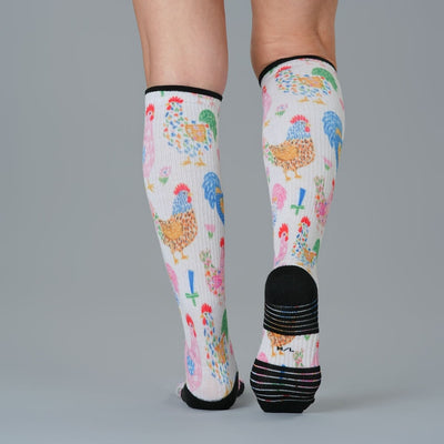Rooster Razzle Compression Socks