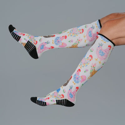 Rooster Razzle Compression Socks
