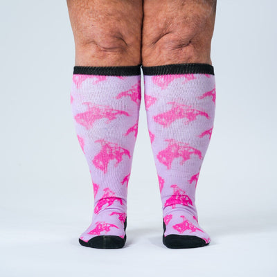 Viasox Saddle Up EasyStretch™ Socks stretched display