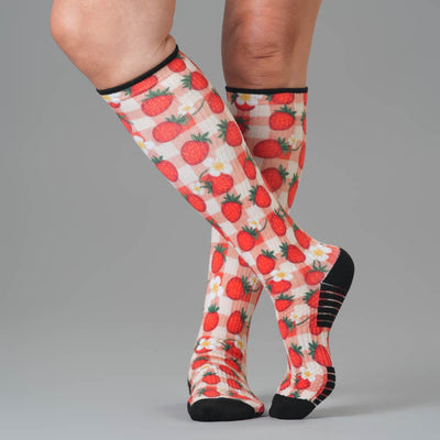 Strawberry Patch Compression Socks