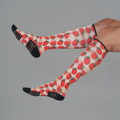 Strawberry Patch Compression Socks