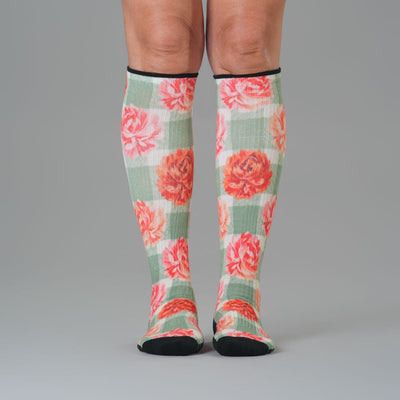 Peony Blooms Compression Socks