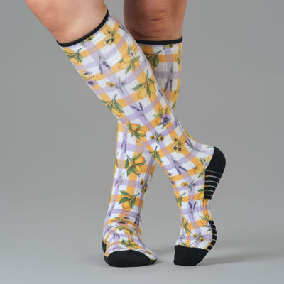 Lavender Lemon Compression Socks