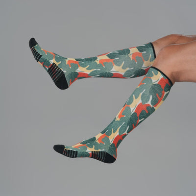 Jungle Leaves Compression Socks