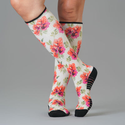 Pastel Petals Compression Socks