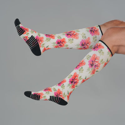Pastel Petals Compression Socks