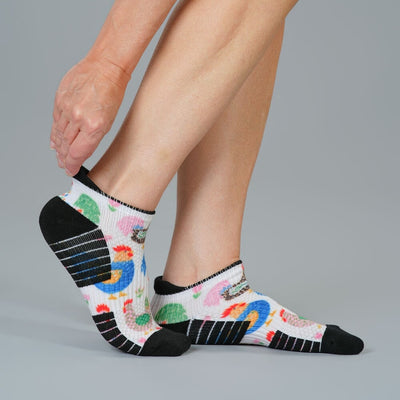 Rooster Razzle Ankle Compression Socks