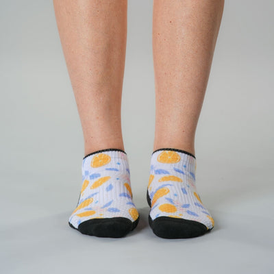 Lavender Lemon Ankle Compression Socks