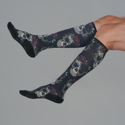 Skulls and Roses Compression Socks