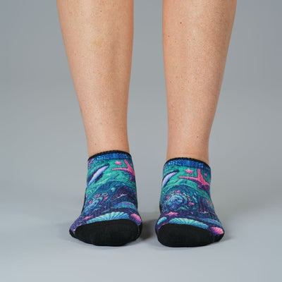 Iridescent Sealife Ankle Compression Socks