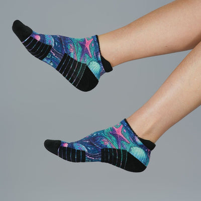 Iridescent Sealife Ankle Compression Socks