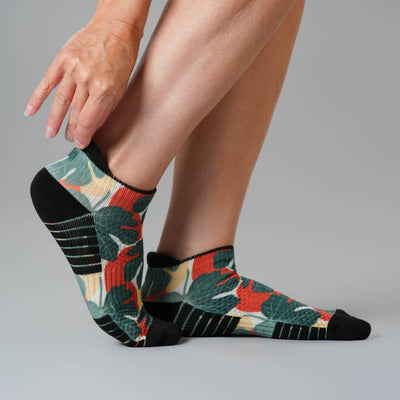 Jungle Leaves Ankle Compression Socks