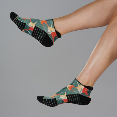 Jungle Leaves Ankle Compression Socks