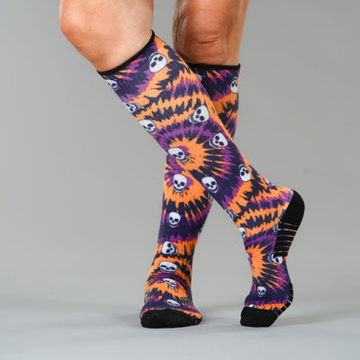 Halloween Tie Dye Compression Socks