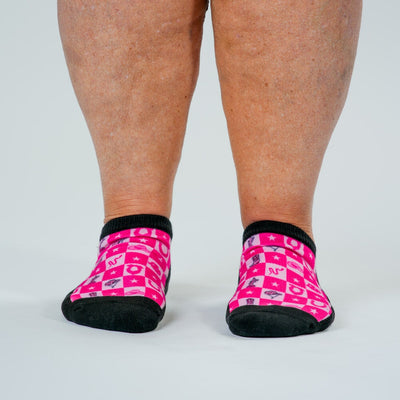 Viasox Pink Rodeo Ankle Socks side view