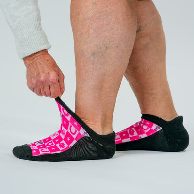 Viasox Pink Rodeo Ankle Socks detail close-up