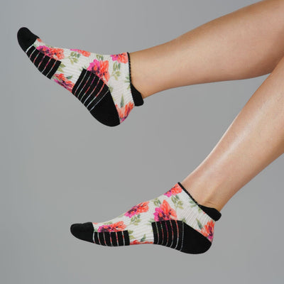 Pastel Petals Ankle Compression Socks