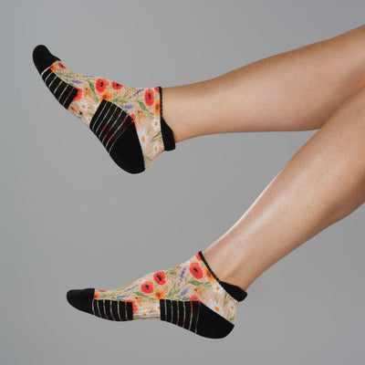 Poppy Summer Ankle Compression Socks