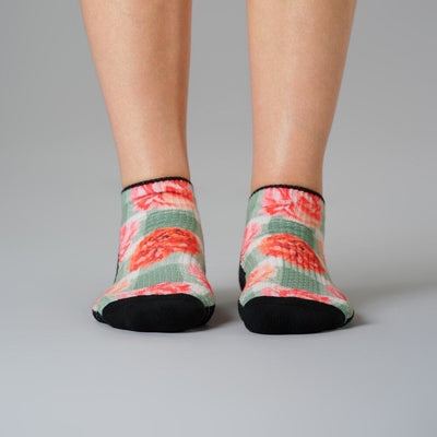 Peony Blooms Ankle Compression Socks