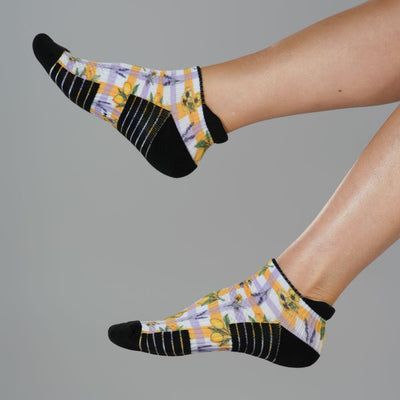 Lavender Lemon Ankle Compression Socks