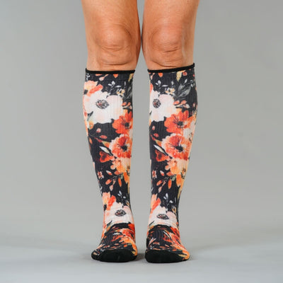 Fall Floral Compression Socks