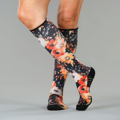 Fall Floral Compression Socks