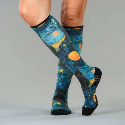 Starry Cat Compression Socks