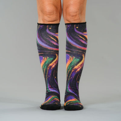 Cosmic Swirl Compression Socks
