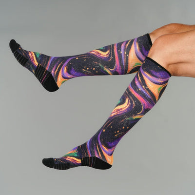 Cosmic Swirl Compression Socks