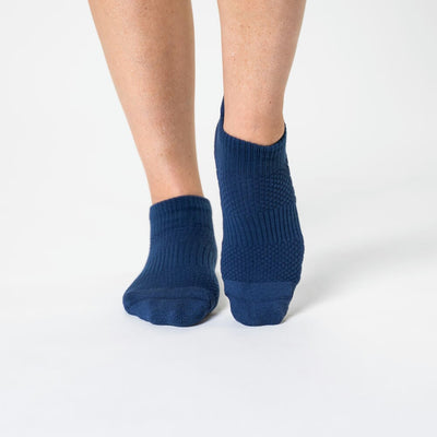 Viasox Navy Blue Ankle Compression Socks side view