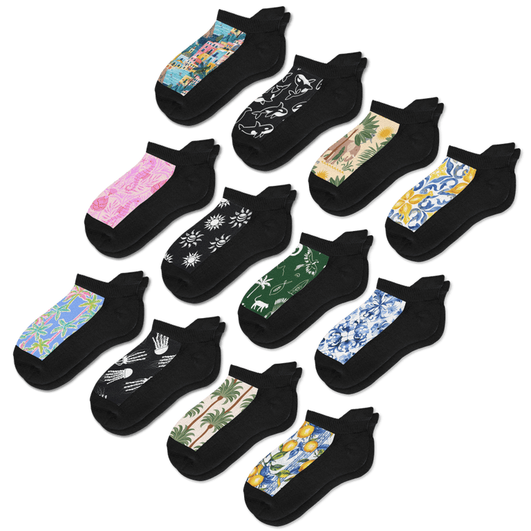 All New Patterns Ankle Socks Bundle 12-Pack