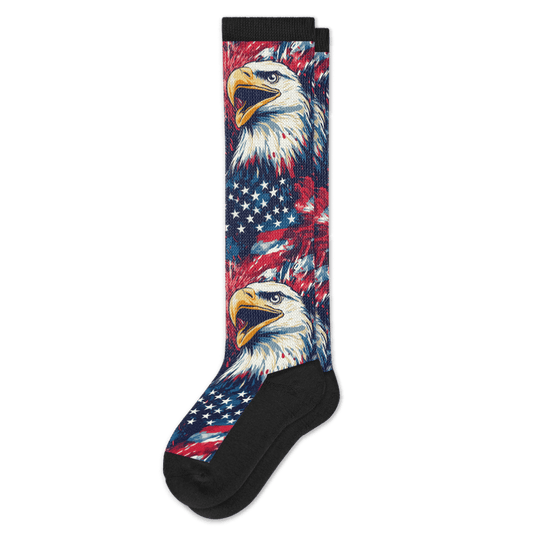 american eagle dress socks BUENWAZ Flag Patriotic Stars Stripes Socks for Men Gift hang to dry. Patriotic Pride: Men's Bald Eagle
