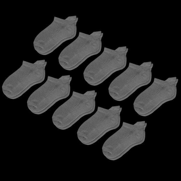 Gray Ankle Diabetic Socks Bundle 10-Pack