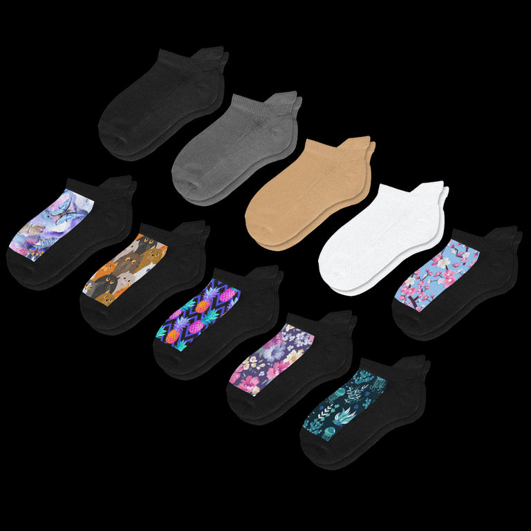 Everyday Essentials Ankle Diabetic Socks Bundle 10-Pack