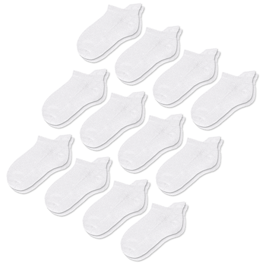 White Ankle Socks Bundle 12-Pack