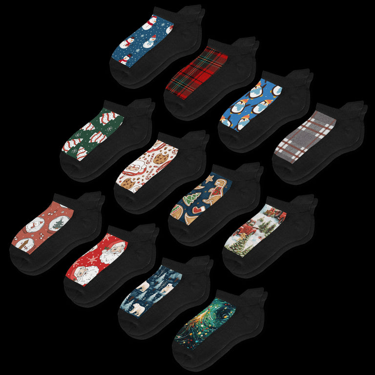 All New Patterns Ankle Diabetic Socks Bundle 12-Pack