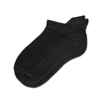 Viasox Black Ankle Socks front view