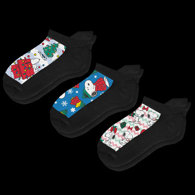 Bundle Up Ankle Diabetic Socks Bundle 3-Pack Peanuts Winter Collection