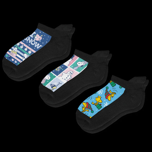 Winter with Woodstock Ankle Diabetic Socks Bundle 3-Pack