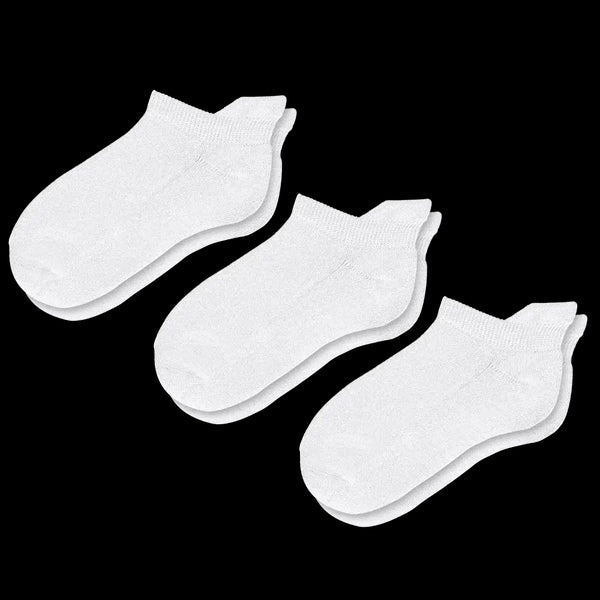 White Ankle Diabetic Socks Bundle 3-Pack