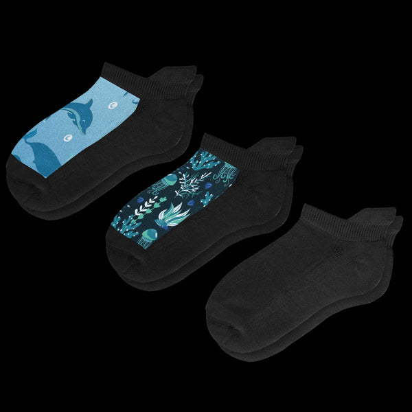 Dark Waters Ankle Diabetic Socks Bundle 3-Pack