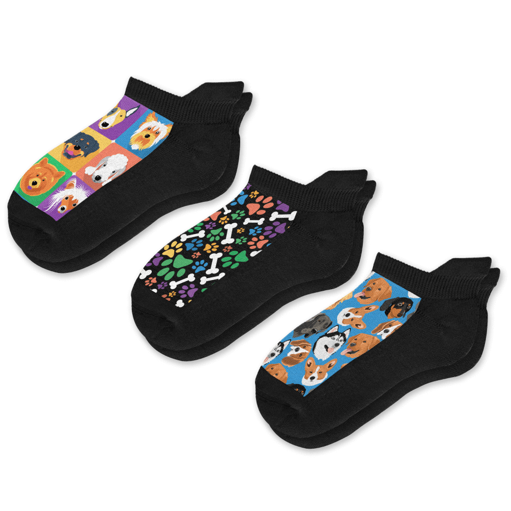 Bark Ankle Socks 3-Pack Bundle From Viasox Flat View