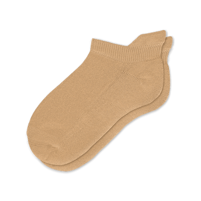 Viasox Tan Ankle Socks front view