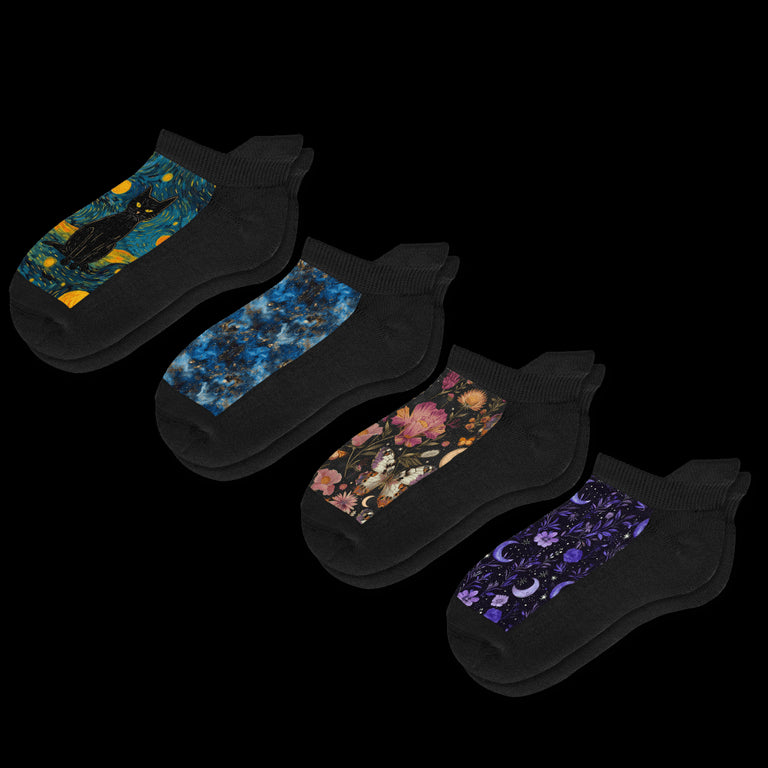 4-Pack Ankle Socks Mystical Bundle - Viasox