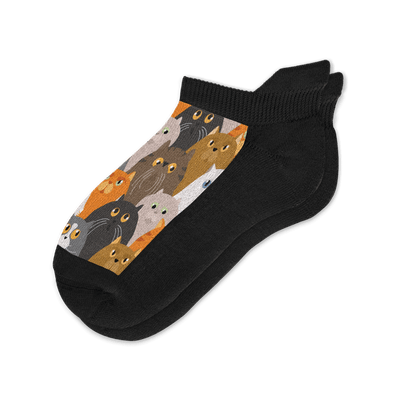 Viasox Cats Ankle Socks front view