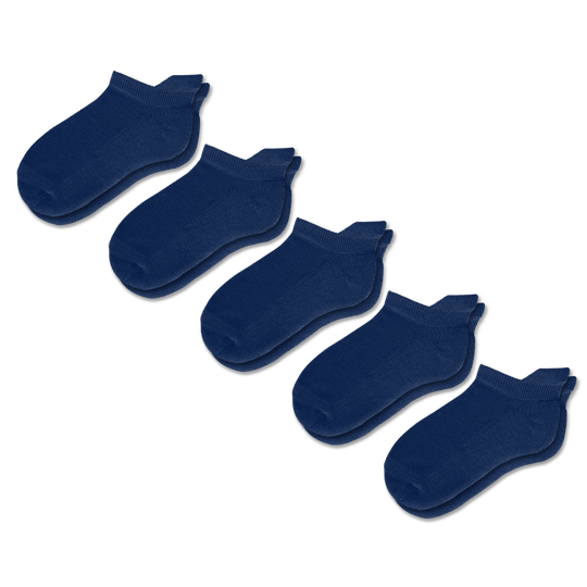 Navy Blue Ankle Socks Bundle 5-Pack